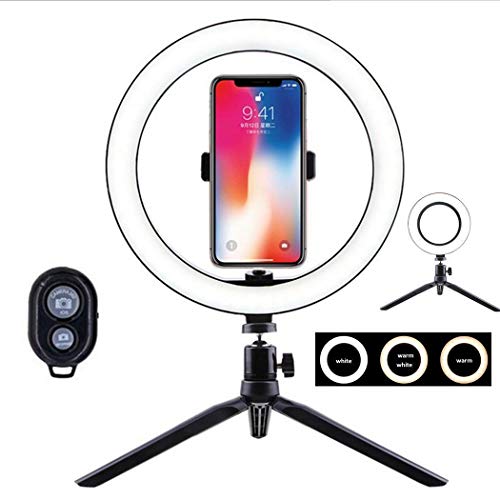 Idomeo Video Live Stream Makeup Photography Dimmable LED Selfie Ring Light with Stand - Thumbnail 6