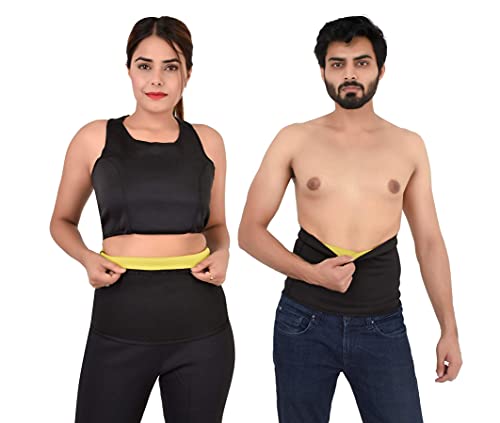 Image of Tummy Shaper for Women & Men Sweat Slim Belt Tummy Belt Shapewear for Belly. Body Shaper Belt for Stomach Fitness Belt for Exercise & Workout (Black)