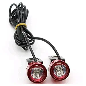 12v Waterproof Motorcycle Led Strobe Lights Motorcycle Led Strobe Flash Warning Brake Light Lamp Compatible for All Motorbikes and Cars (1 Pair) (Red)