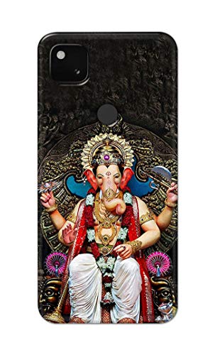 Image of PRINTFIDAA Lord Ganesh Bappa Moriya Printed Designer Hard Back Case Cover for Google Pixel 4A -(SF) MVN1010