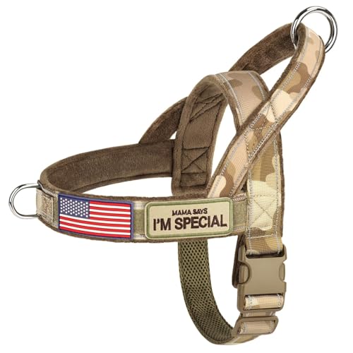 Forestpaw No Pull Dog Harness with Large Handle,Comfortable,M,Camo Brown by Forestpaw - Used condition - US$19.99