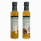 García de la Cruz - Pack de Regalo de Aceite de Oliva Virgen Extra Ecológico Aromatizado, Trufa Blanca y Trufa Negra, Pack de 2 x 250 ml Botellas de Vidrio