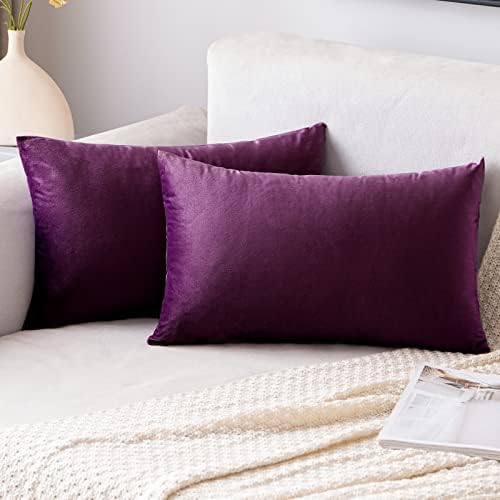 EMEMA Velvet Cushion Covers Light Blue Decorative Throw Pillow Case 16x16 Inch 40x40 cm Pillow Covers for Livingroom Sofa Bedroom Pack of 2