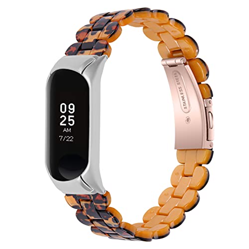 Straps Compatible With Mi Band 6, Techcode Resin Bands Watchband With Stainless Steel Buckle Bracelet Replacement Quick Release Lightweight Wrist Strap Compatible With Xiaomi Mi Band 5/Mi Band 6 (C01) #TOP13