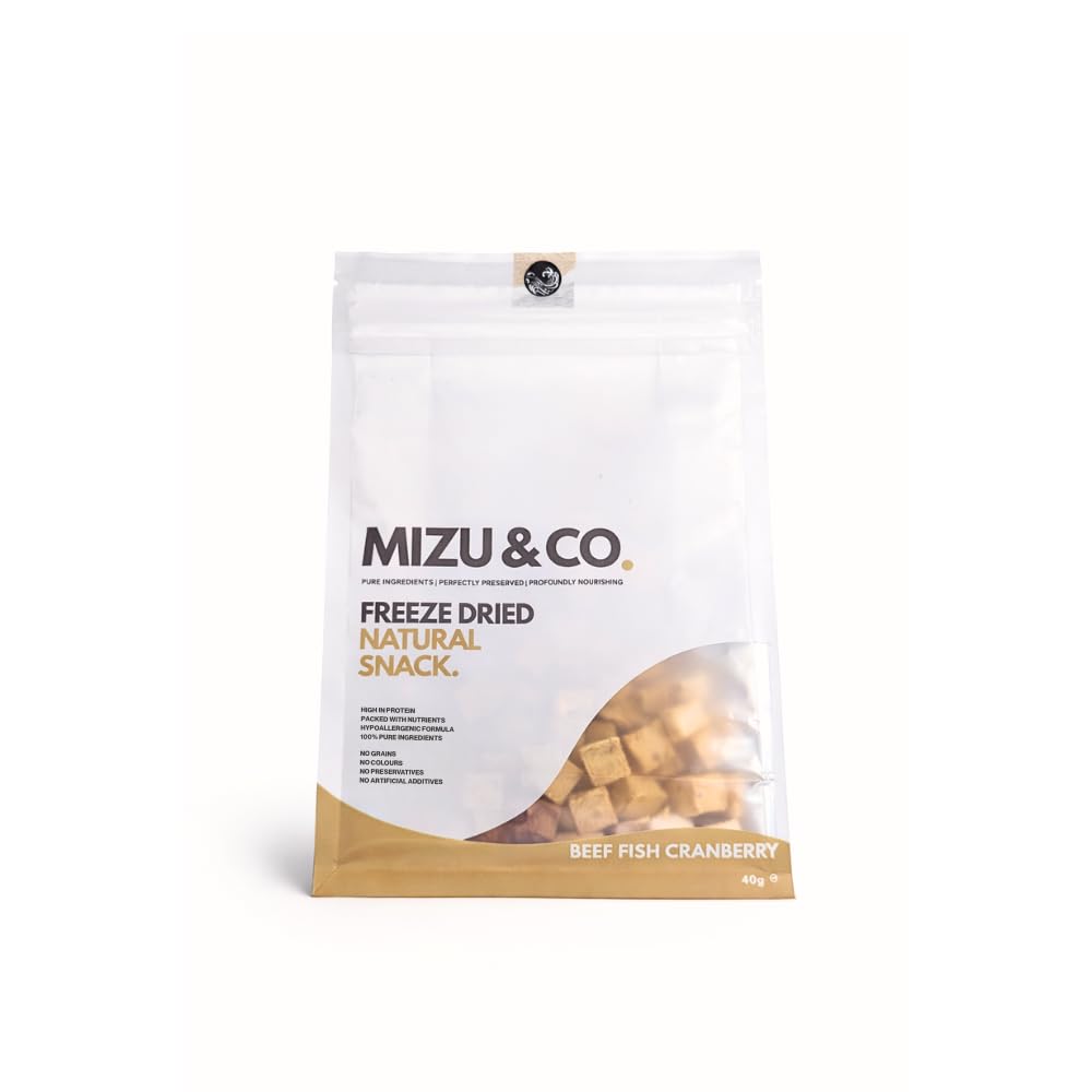 Mizu&Co Freeze Dried Beef, Fish, Cranberry Cubes (40g)