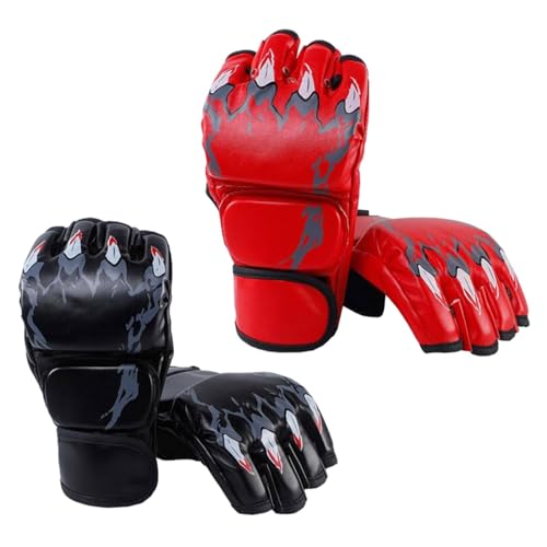 Guantes de MMA Transpirables y Duraderos - Guantes de Boxeo de Cuero PU de Alta Calidad