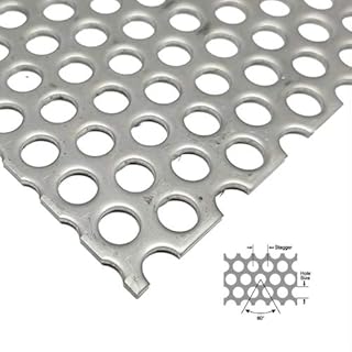 SS Perforated Metal Sheet Industrial Screen Perforated Sheet Perforated Metal & Steel Sheet Expanded Metal Mesh Perforated Mesh Grille Decorative Perforated Sheets (Thickness0.88mm-30cmx30cm, 1)