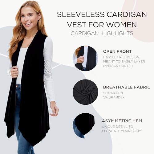 Azules Sleeveless Cardigan Vest for Women- Stylish Casual Womens Cardigans for Every Occasion4