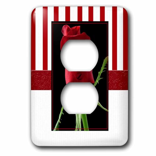 Prise de courant décorative rose rouge pour salon moderne 3dRose