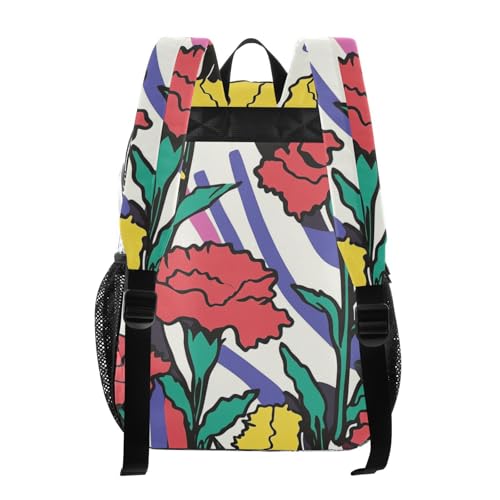 Pop Art Carnation Clear Backpack School Clear Bookbags For Girls Boys Transparent PVC Backpacks3