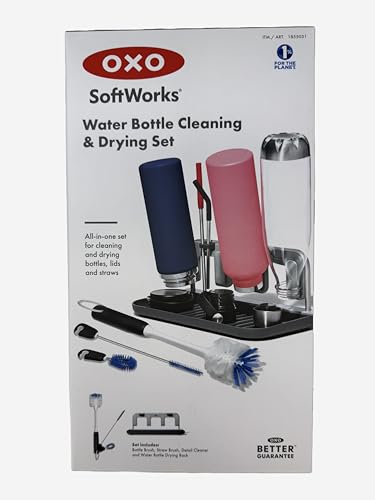 OXO Softworks Water Bottle Cleaning & Drying Set