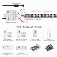 BTF-LIGHTING WS2812 ECO 1M 60LEDs 5050 SMD Flexibler Streifen Schwarz PCB – Ansicht 4