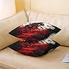 jejeloiu Kids Samurai Cushion Case of 1 Anime Throw Pillow Covers Boys Girls Japanese Ukiyoe Decor Pillowcase Teens Bedroom Decor 18 x 18-Inch - Image 4
