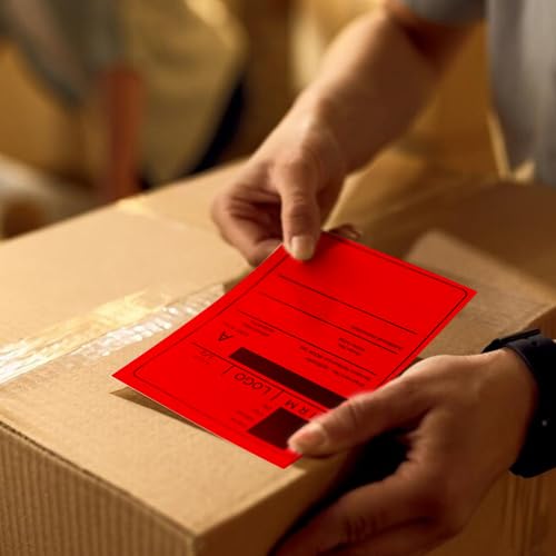Étiquette thermique vinyle rouge imperméable 150x100mm pour code QR durable