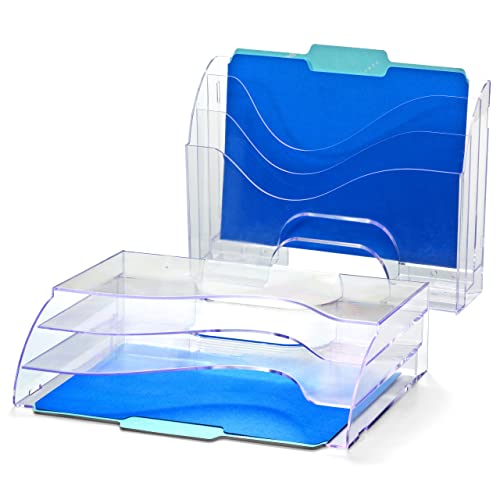 Officemate Two-Way Organizer, 3-Tier, Clear (22904)