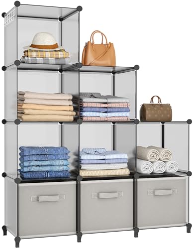 HOMIDEC Closet Organizers and Storage, 9 Cube Storage Organizer, Portable