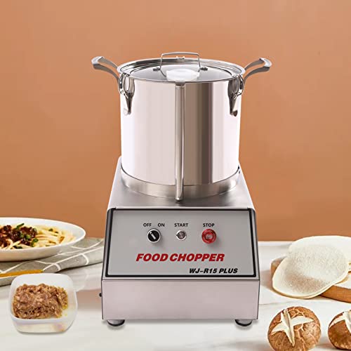 Commercial-15L-Food-Processor-1400W-Electric-Food-Cutter-Multifunction-Meat-Vegetable-Cutter-Stainless-Steel-Food-Processor-Suitable-for-Vegetable-Fruits-Meat-Grains-Ginger-Garlic