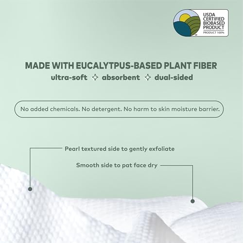 Image of The Original MakeUp Eraser Cloud Clean Eco Towels - Ultra-Soft, Disposable Face Towelette - 100% USDA Biobased - Helps Reduce Dryness & Redness - 30 Ct, 2 Pack (60 Total)