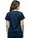 NY Threads Scrub Tops for Women Soft Stretch V-Neck Medical Scrub Top with Pockets, Large, Navy