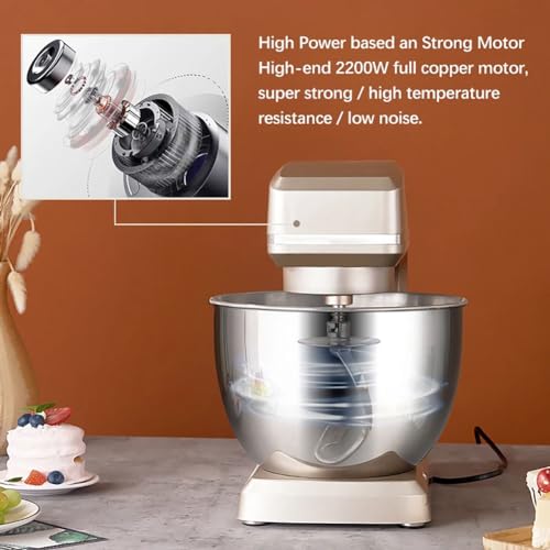 Ryanong VACSAX Electric Stand Mixers, 10L Stand Mixer, Electric Kitchen Mixer, Food Processor, 2200W Dough Kneading Machine, Kneader Kitchen Appliances, for Baking, Cookie, Kneading - Image 8