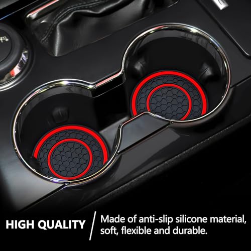 Portavasos para auto Auprite silicona 4 piezas rojo miniatura 5