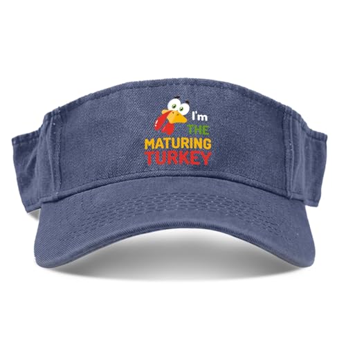 I'm The Maturing Turkey Cooling Fashion Cap for Men Outdoor Visor Hats Navy
