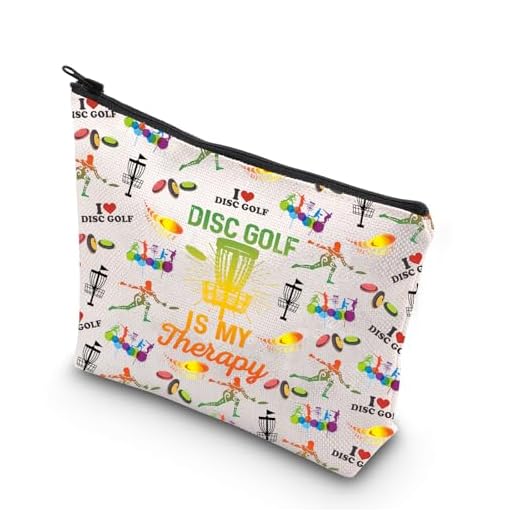 TSOTMO Disc Golf Lover Gift Disc Golf Is My Therapy Gift Flying Funny Disc Sport Gift Disc Golf Mom Gift (Disc Golf Is bag)