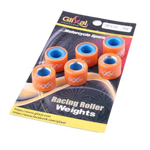 Image of Glixal 20X15mm High Performance Racing Variator Roller Weights Set For Honda PCX 125 150 Polaris RZR 200 SYM SUZUKI KYMCO VESPA Scooter Quads ATV UTV (16 Gram)