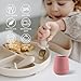 Silicone Baby Cups for 6-12 Months Infants, Silicone Tiny Cups Open Training Cup for Baby Led Weaning, 2 Pack (Color 4)
