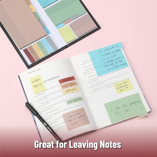 Image of Mr. Pen- Transparent Sticky Notes Set, 410 Pack | Transparent Sticky Notes Tabs with Black Fineliner Pen for Bible Study, Office, School, Planning, Journaling & Organization