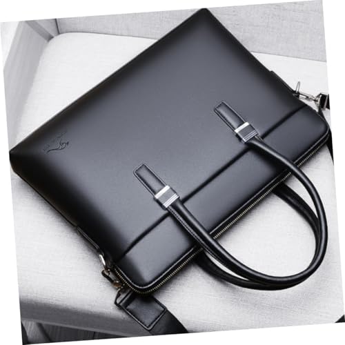 Sacoche cuir homme contre l'usure grand compartiment documents et ordinateur - 5