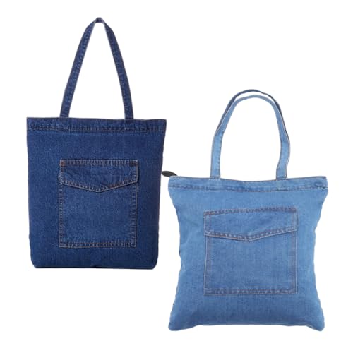 Sac cabas denim bleu pour femmes Ipetboom en jean souple