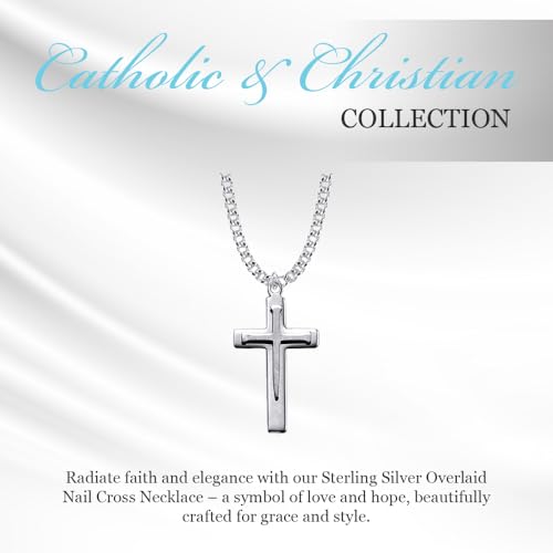 True Faith Jewelry Sterling Silver Cross Pendant, 1 1/8 Inch3
