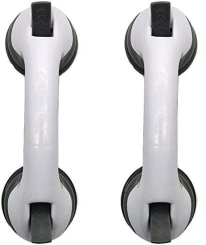 BlueDreamer Suction Grab Bar, Portable Bathroom Suction Shower Suction Handle Bar Suction Grip Bar Bathtub Handle with Strong Hold Suction Cup for Bathroom/Shower/Bathtub, Set of 2