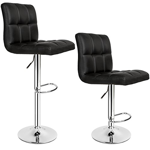TecTake Tabourets de Bar Chaise Fauteuil bistrot réglable pivotant siège Design - diverses modèles - (2X Tony | no. 401559)