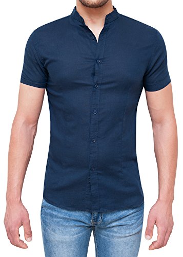 Chemise en lin homme bleu Evoga pour ne plus souffrir de la chaleur en été