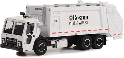2020 Mack LR Rear Loader Refuse Truck, White - Greenlight 45160C - 1/64 Scale Diecast Car