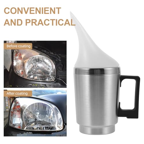 NIYANGLE Kit De RestauracióN De Pulir Faros De Coche con Taza Atomizadora Y Herramienta De PelíCula De Tinte para Polimero Liquido RenovacióN AutomáTica Y ReparacióN RáPida De Lentes De Faros - imagen 3