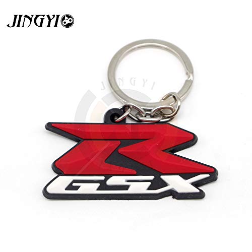 FASHLADY Estilo de Goma Suave de la Motocicleta Decorativo Accesorios Moto Keychian Clave Llavero Cadena 3D Suzuki GSXR GSXR para