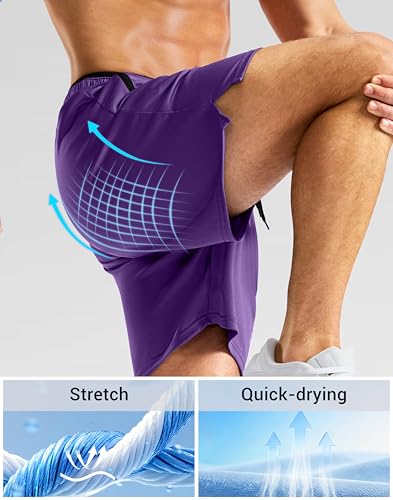 Image of G Gradual Men's Gym Workout Shorts Zipper Pockets 5 inch / 7 inch Quick Dry Breathable Runing Athletic Short for Men