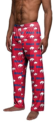 FOCO Buffalo Bills Men's Throwback Logo Scatter Pattern Pajama Lounge Multi Color Pants2