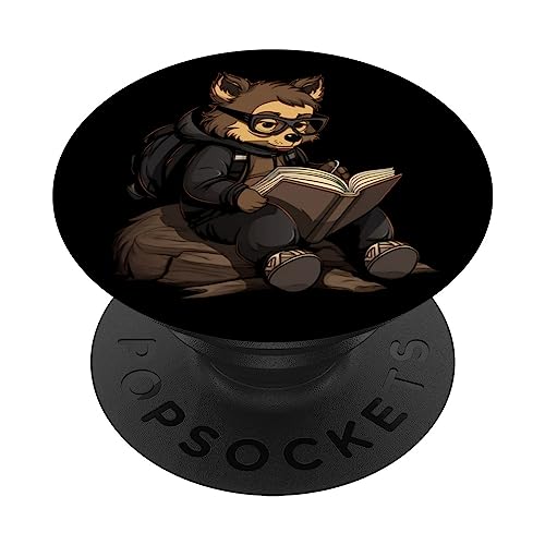 Honey Badger - Libro de lectura divertido para bibliotecario nerd PopSockets PopGrip Intercambiable