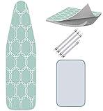 Balffor Standard Ironing Board Cover Bundle 6 Items: 1 Extra Thick Felt Pad, Heat Resistant, and Scorch Resistant Cover [15