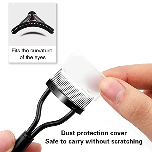 Dapin Eyelash Brush, Mascara Eyelash Comb Styling And Combing Eyelash Separation Special Ultra-Fine Steel Needle Combing Brush Eyelash Applicator Tool, Black (Enamel Red) #TOP2