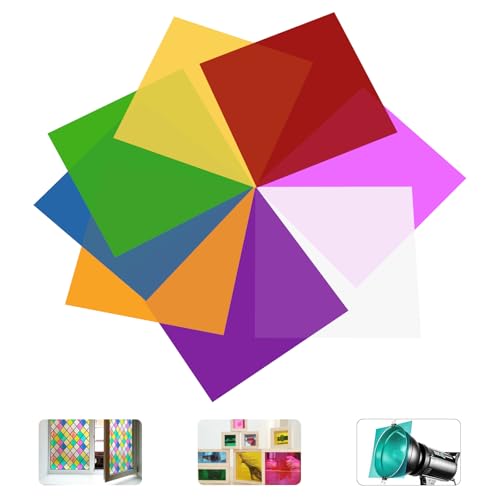 120 Stück Farben Cellophanfolie Bunt,23cm x 23cm Bunte Transparency Film,fensterfolie Bunt Quadratisch Farbige,Farbige Zellophanfolien für DIY Farbig Cellophan Folie, für Blumen, Geschenkdekoration