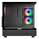 ABYSM Gaming Danube SAVA H400 Prime Black ATX Gamer PC-Gehäuse mit DREI ARGB-Lüftern, Kapazität für Grafikkarten bis zu 410 mm