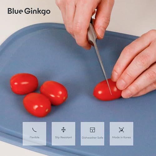 Set de 3 tablas de cortar de silicona Blue Ginkgo miniatura 3