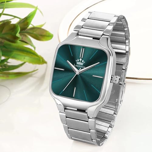 Image of LIMESTONE Classic Series Men Analog Watch - Stainless Steel Mesh Strap with Elegant Dial & Roman Numerals | Quartz Wristwatch for Casual & Formal Wear