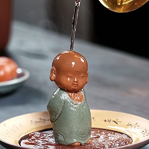 Petit moine zisha fait à la main : statuette artisanale d'exception pour cérémonie du thé Kung Fu - 4