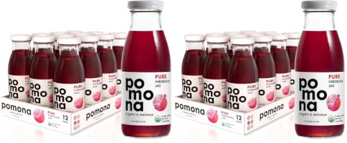 Image of Pure Pomegranate Juice,8.4 Ounce Bottle,Cold Pressed Organic Juice,Non-GMO,No Sugar Added,Not from Concentrate,Gluten Free,Kosher Certified,Preservative Free,(Pack of 24)